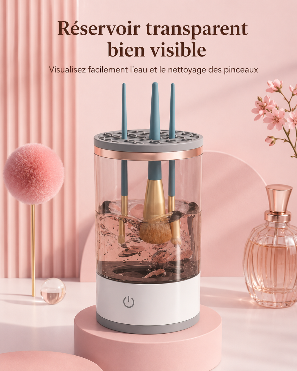 Nettoyeur électrique pour pinceaux de maquillage