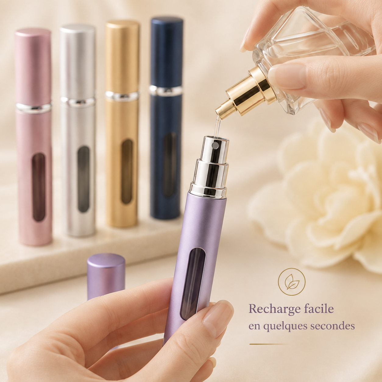 Lot de 5 Atomiseurs de Parfum Rechargeables 5 ml – Format Voyage