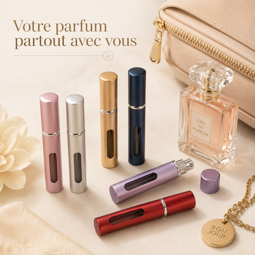 Lot de 5 Atomiseurs de Parfum Rechargeables 5 ml – Format Voyage